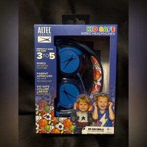 Altec Lansing Kid Safe Wired Headphones. Blue.